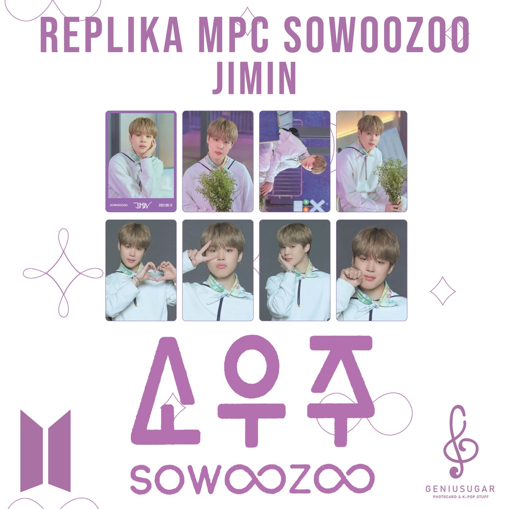 [REPLIKA BTS] PHOTOCARD MPC SOWOOZOO JIMIN UNYEL UNOFFICIAL