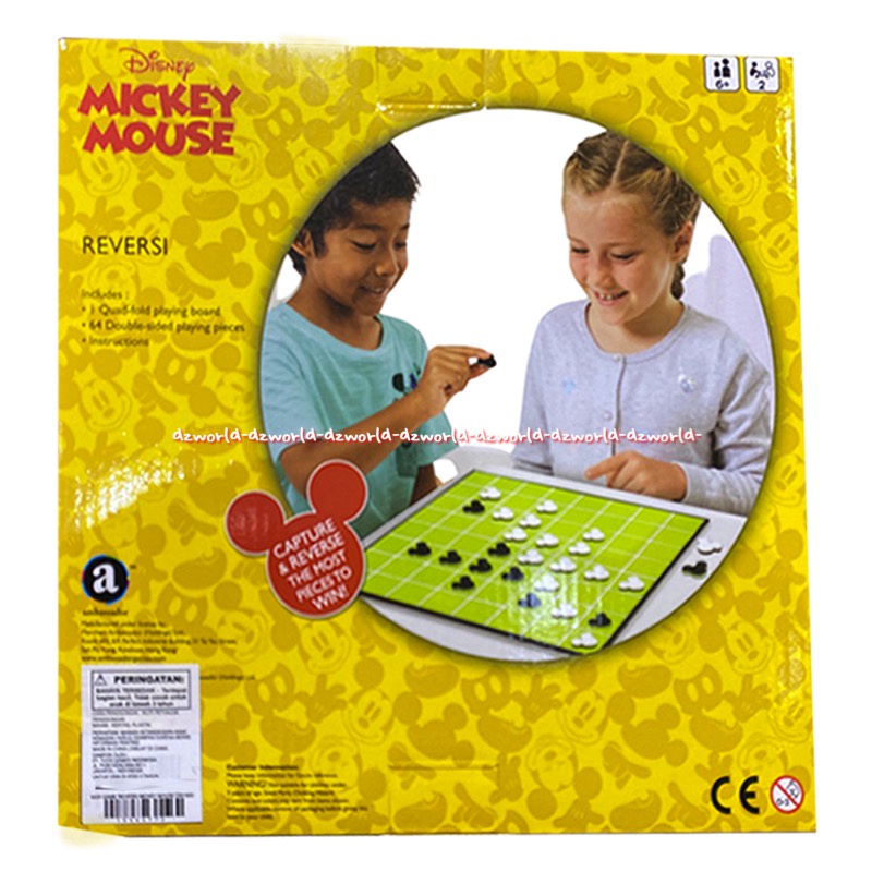 Kiddy Fun Disney Mickey Mouse Reversi Mainan Papan Otello Hitam Putih Otelo Kiddyfun Kidi Fun