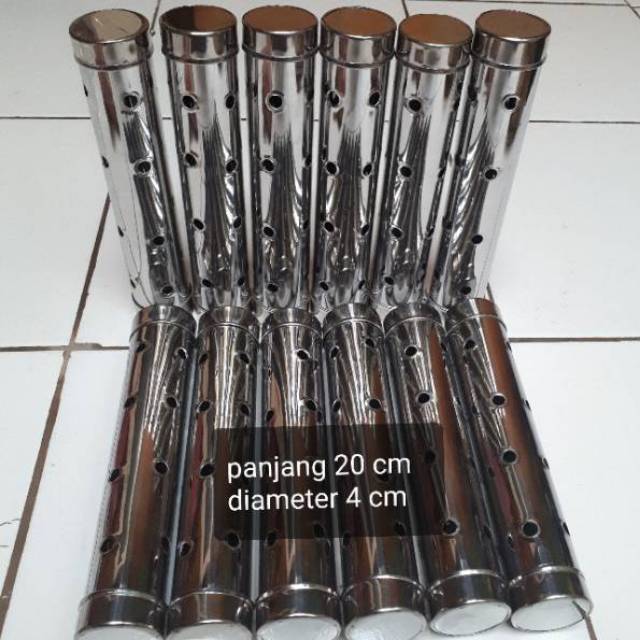 Cetakan lontong stainless 20 cm dan 15 cm isi 12pcs bahan stainless steel stenlis