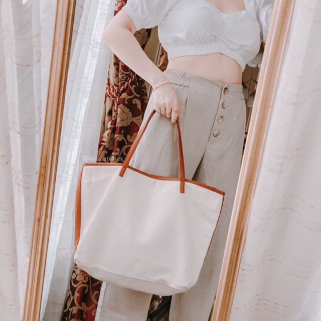 MIKAIA - SOLEIL Canvas Tote Bag - Tas Kanvas Wanita