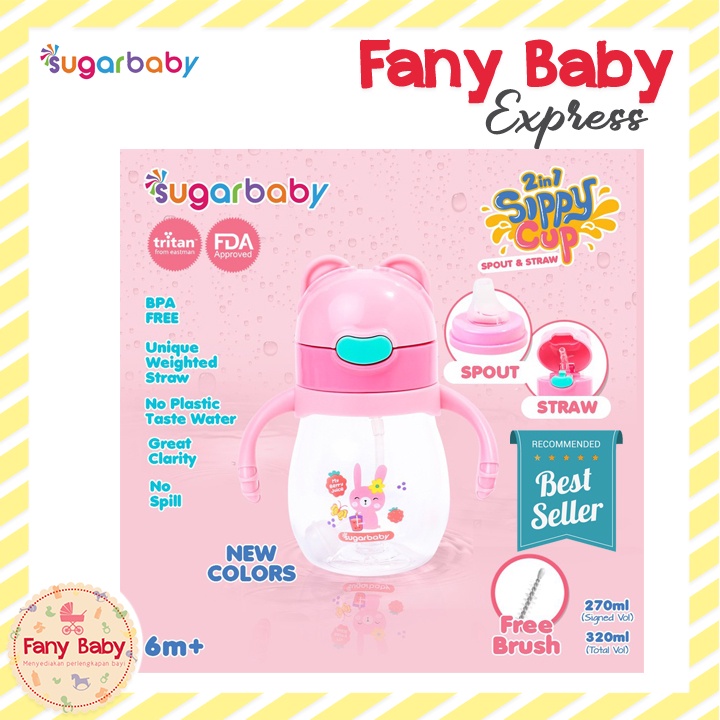 SUGAR BABY TRITAN SIPPY CUP 2in1 6M+ / 270ML