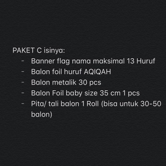 Paket Dekorasi AQIQAH KOMPLIT - Paket Aqiqah - dekorasi Tasyakuran aqiqah baby boy girl bayi-C