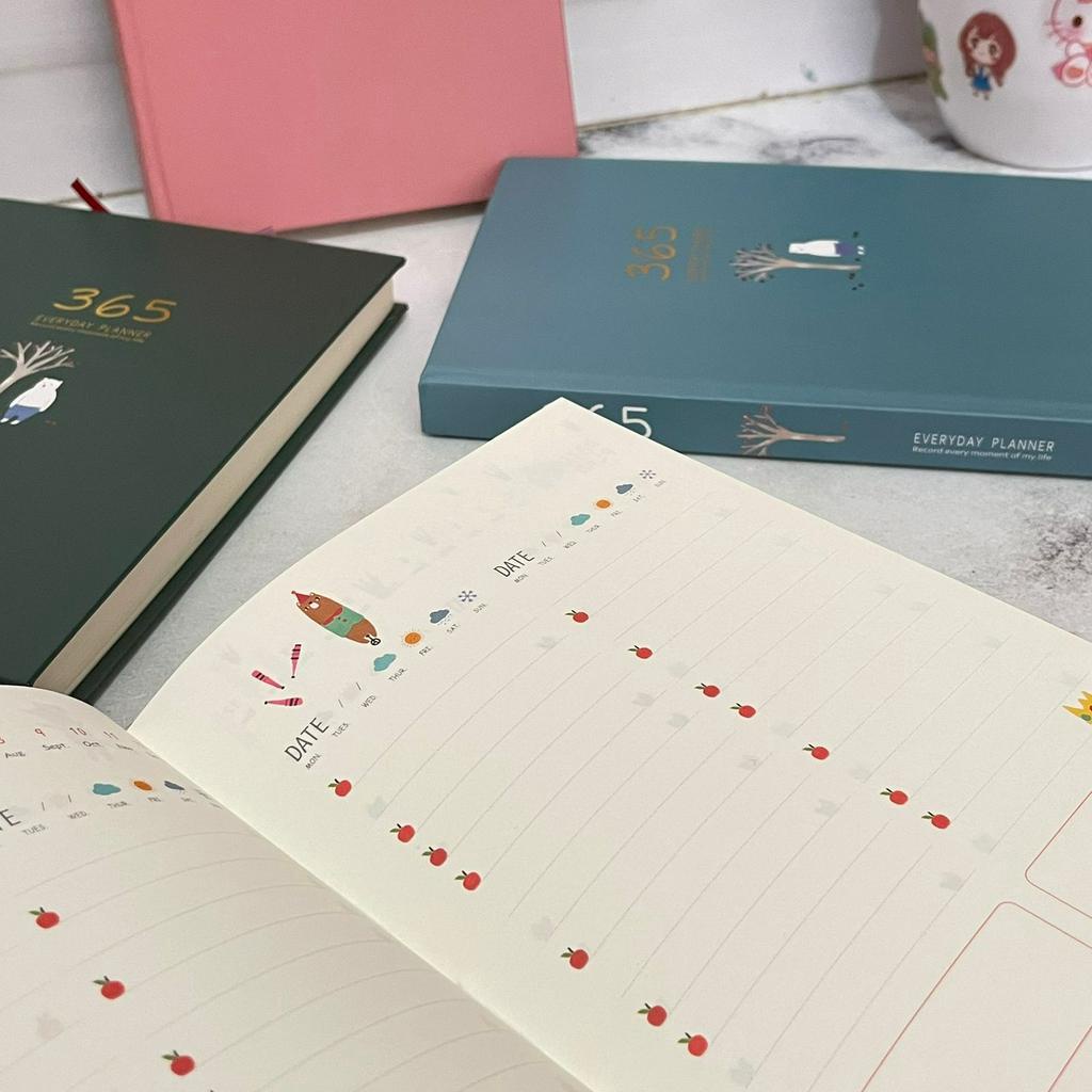 Buku Agenda Planner 365 days / Plan Book tebal lengkap Bergambar MURAH isi 100 Lembar Alat Tulis Sekolah dan Kantor Best Quality bisa Grosir dan COD