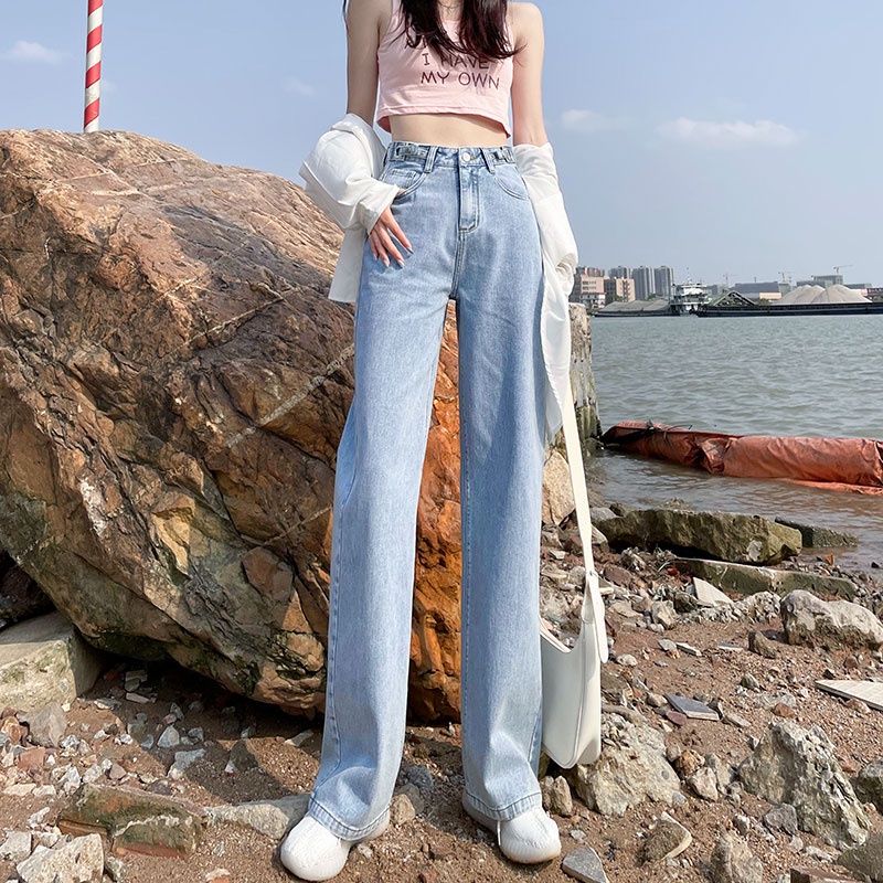 【SALE】Korean Casual Highwaist Long Pants Jeans Celana Panjang Jeans 2857 (S/M/L)