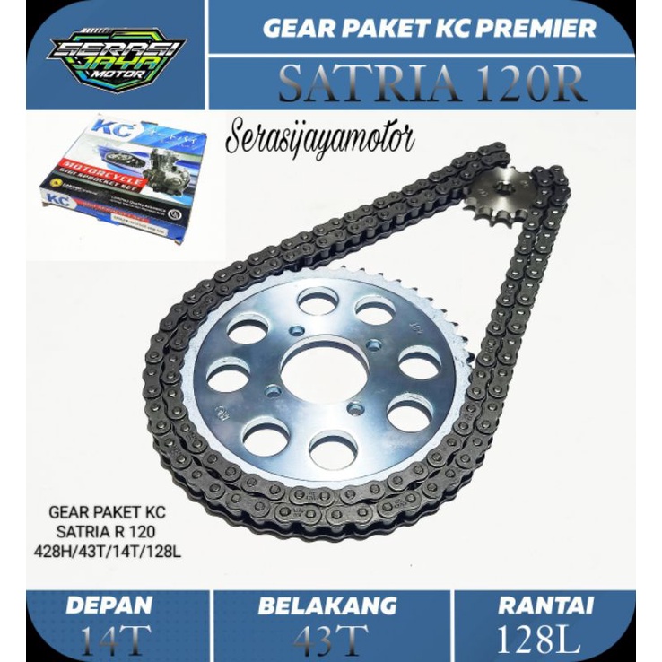 KC GEAR PAKET SATRIA 120R / SATRIA120 R (428H-43T-14T-128L)