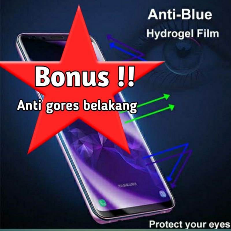 anti gores handphone hydrogel MATTE dan anti radiasi /anti blue lighet all merk all type ready