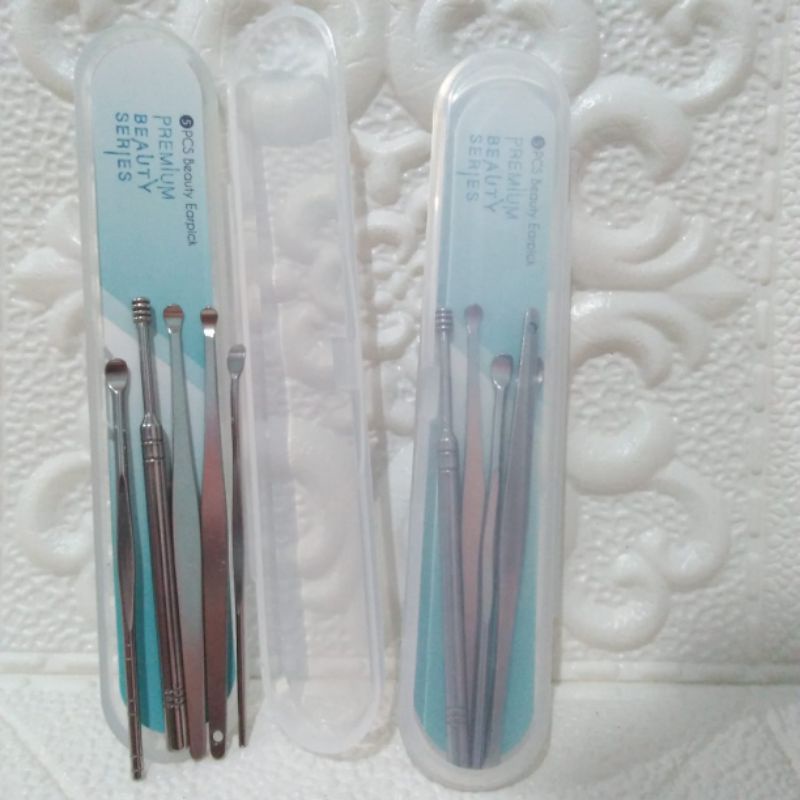 PAKET PEMBERSIH TELINGA BOK /  PEMBERSIH TELINGA / KOREK KUPING BESI STAINLESS