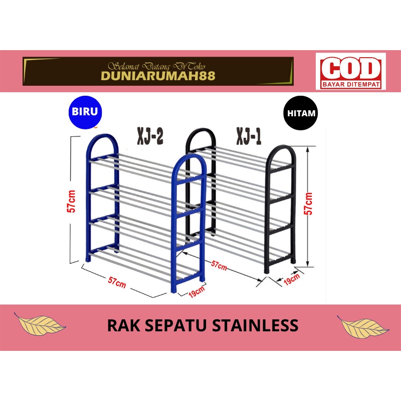 Rak sepatu susun rak sepatu portable Rak Sepatu Stainless mudah Bongkar Pasang - DR88