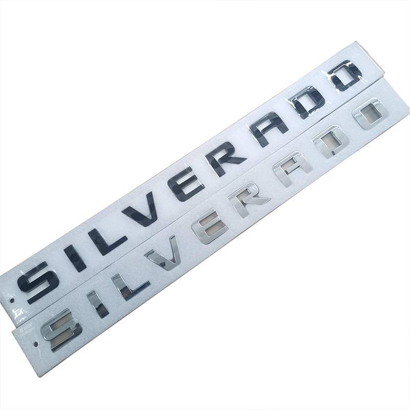1pc Stiker Emblem Tulisan Silverado Untuk Dekorasi Mobil Chevrolet Silverado