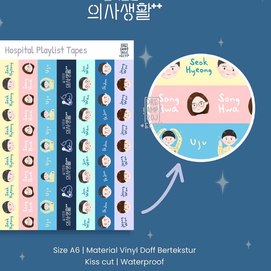 [KODE FFDPJ] Hospital Playlist Sticker Sheet K-Drama Merchandise Stiker Tapes