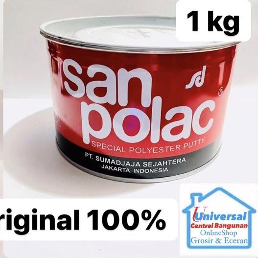 ♡ Dempul Sanpolac 1kg Original 100% / Dempul Plastik San Polac / Dempul Sanplac 1/4kg Dempul Kayu Be