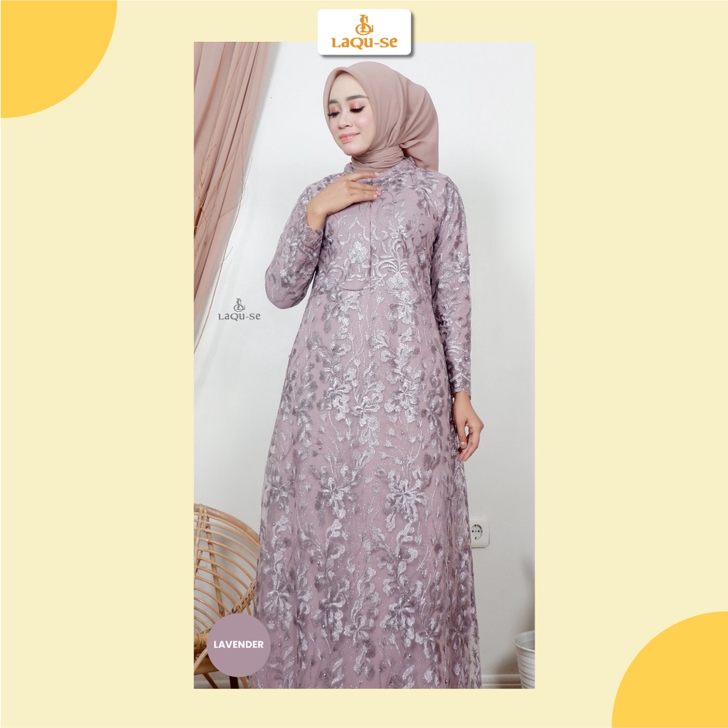 Gamis Tulle Modern Dress Pesta Wanita Busui Friendly By Laquse_Kebaya2