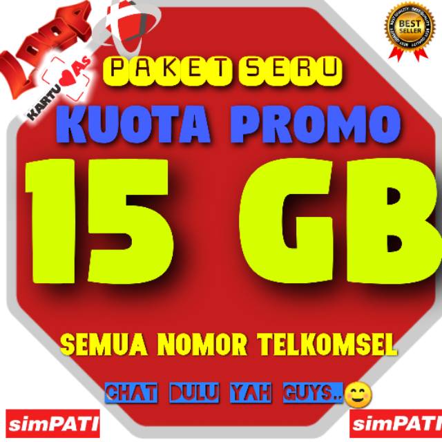 PAKET KUOTA 15GB TELKOMSEL AS LOOP SIMPATI