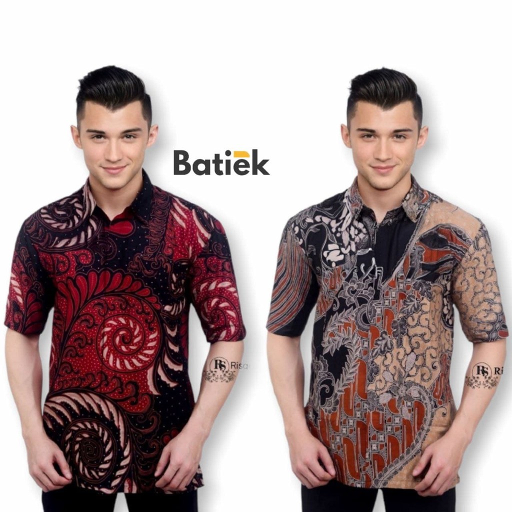 KEMEJA BATIK PRIA LENGAN PENDEK NEW HEM MOTIF TERBARU ORIGINAL PRODUK ASLI BVJ