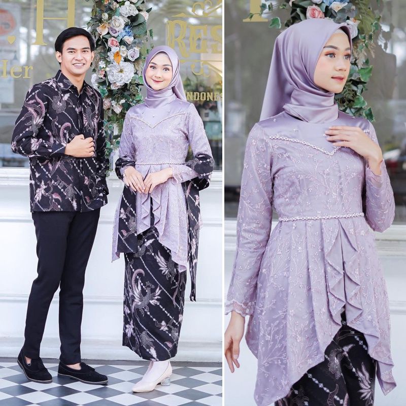 Batik Coupel Kebaya Modern Kebaya Baju Tunangan Lamaran Batik Brukat