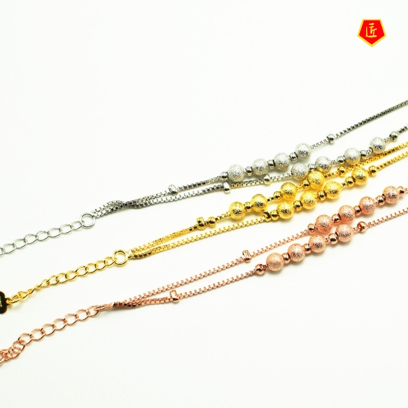 [Ready Stock]Women's Fashion Multi-Layer Frosted Beads Bracelet