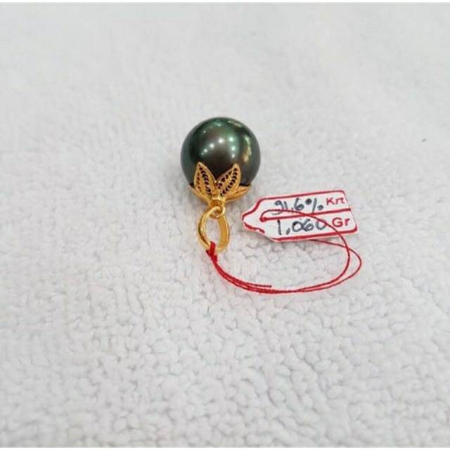 Liontin Emas Mutiara Laut Lombok Original