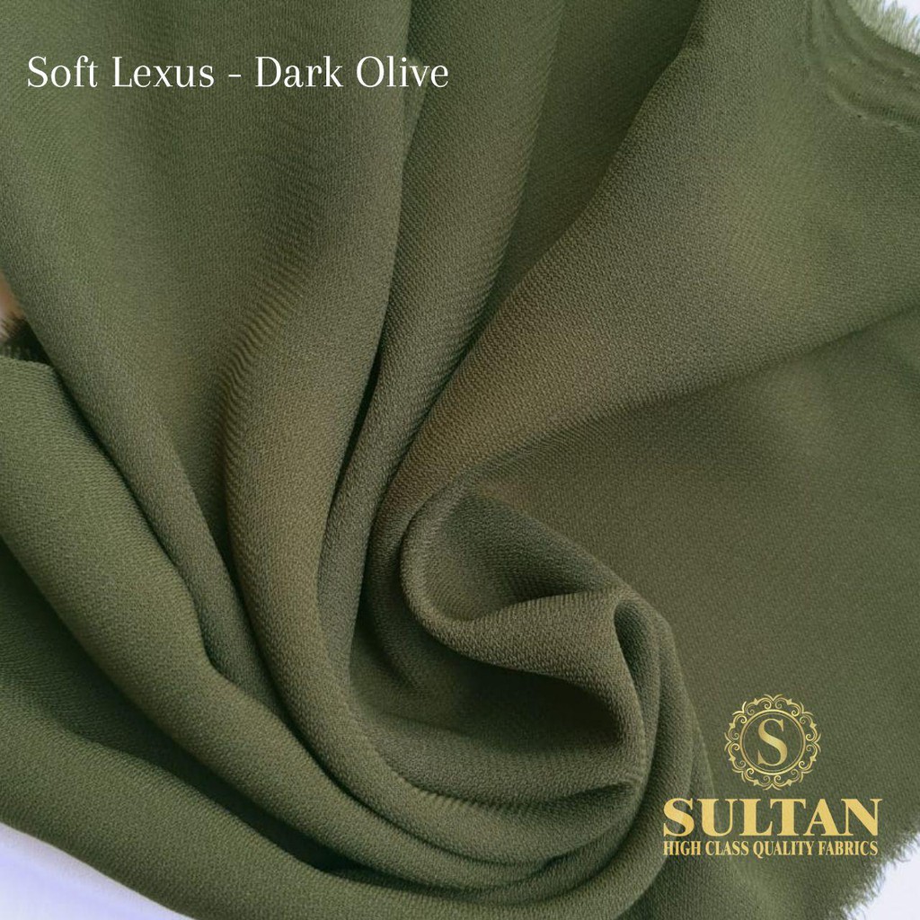Kain Abaya Sultan Soft Lexus Olive Polos Shopee Indonesia