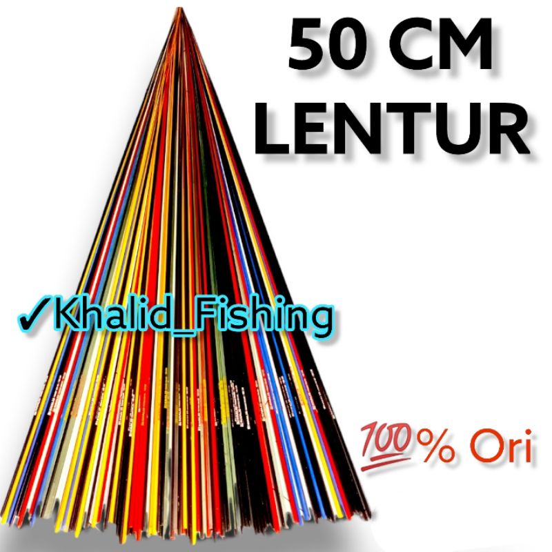 minimal order 3 biji BAHAN CUSTOM JORAN BLANK FIBER PUCUKAN PANJANG 50 CM WARNA