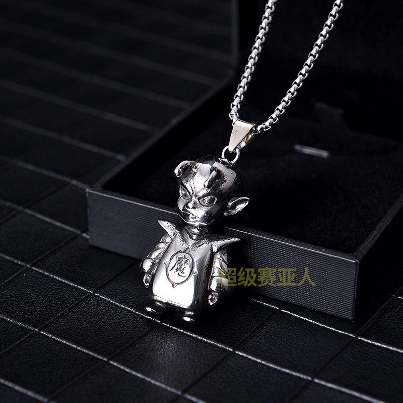 Kartun kalung pria merek hip hop titanium baja liontin Jepang Harajuku style in selebriti Internet s