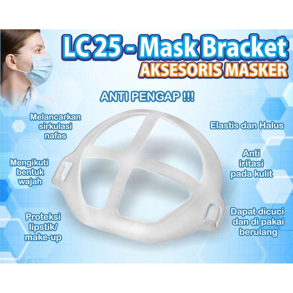 Penyangga masker 3D / Bracket masker 3D / Braket masker / Dudukan masker LENTUR