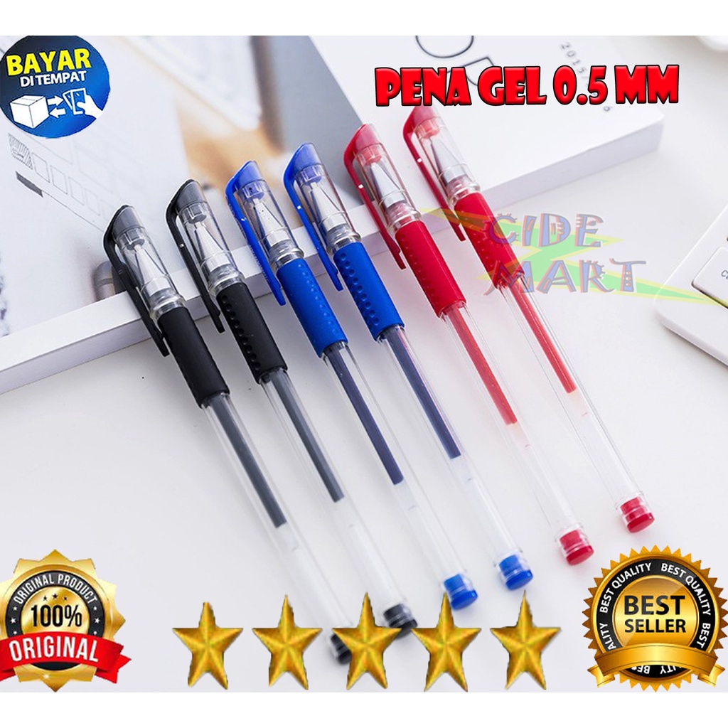 Pulpen Gel 0.5mm Bolpen Pena Pen Alat Tulis Gel Tebal 0.5 MM Pena Cair MURAH