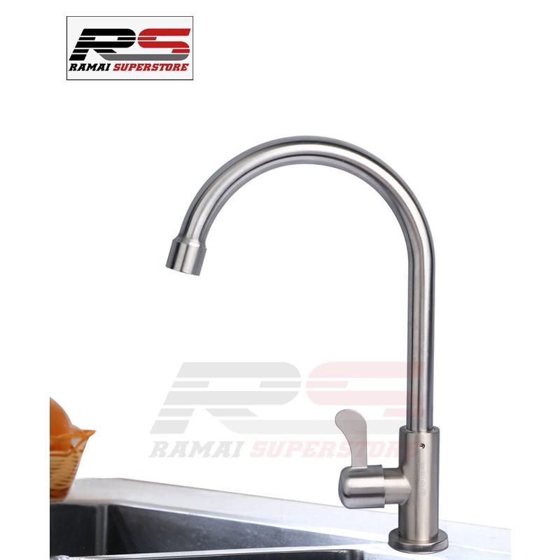 Keran Dapur Kran Angsa Cuci Piring Sink Stainless sus 304