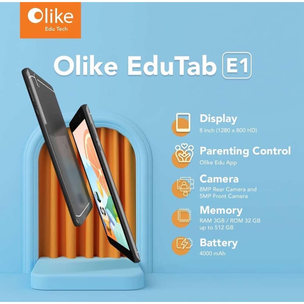 OLIKE EDUTAB E1  3/32GB 8 INCH UNTUK ANAK