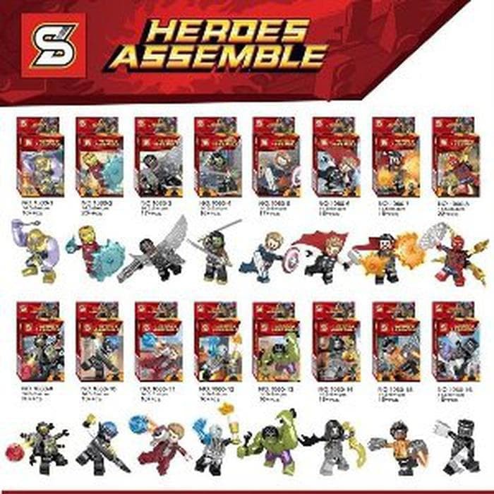 Jual BRICK SY 1060 BRICK HEROES ASSEMBLE MINIFIGURE SUPER HEROES SY1060 Diskon