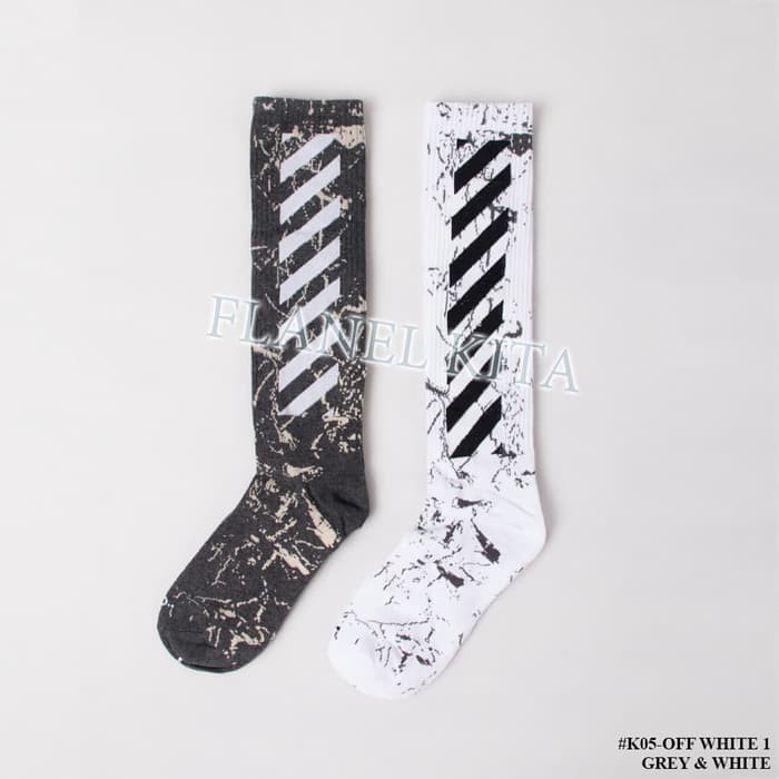 Kaos Kaki Crew Sock OW OFF WHITE OFFWHITE Panjang ARROW MARBLE MARBLING PRIA COWO CHAMPION Socks