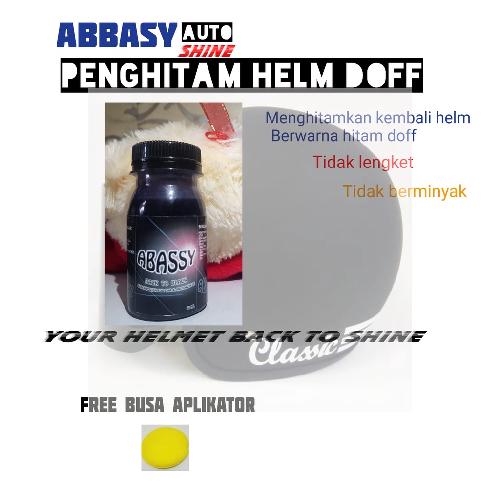 PENGKILAP HELM DOFF/PEGKILAP HELM/PENGHITAM/HELM DOFF/WARNA DOFF/HITAM DOFF/PLASTIK HITAM DOFF, UKUR
