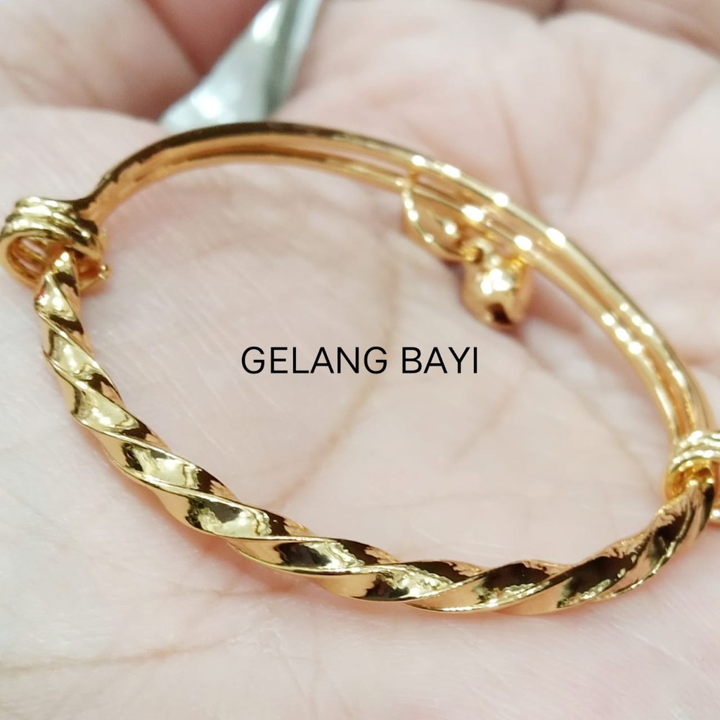 Kenten Acc - Gelang Tangan Perhiasan Bayi Warna Emas Xuping / Gelang Bayi Kerincing B-6