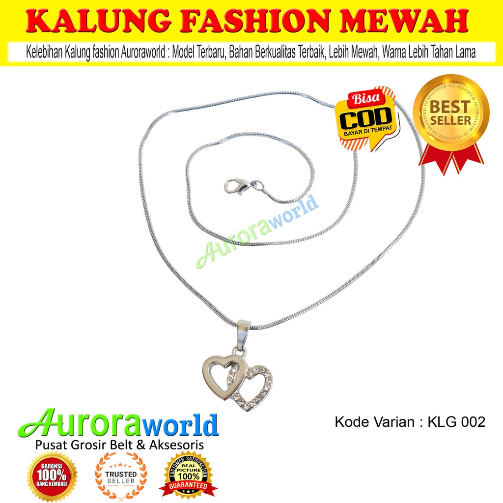 COD Aurora kalung imitasi model emas putih