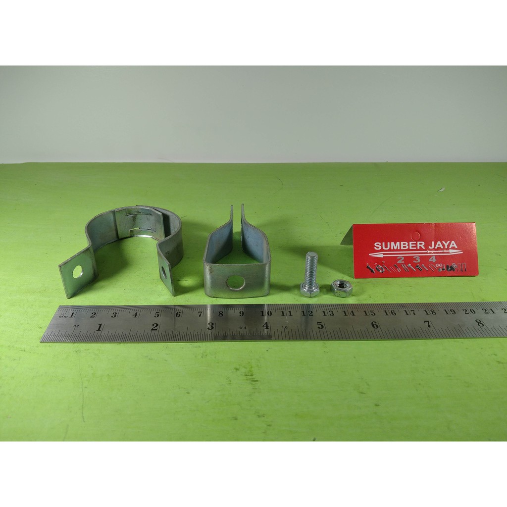 Klem Tiang Lampu Polos 1 1/2 Inch TERMURAH