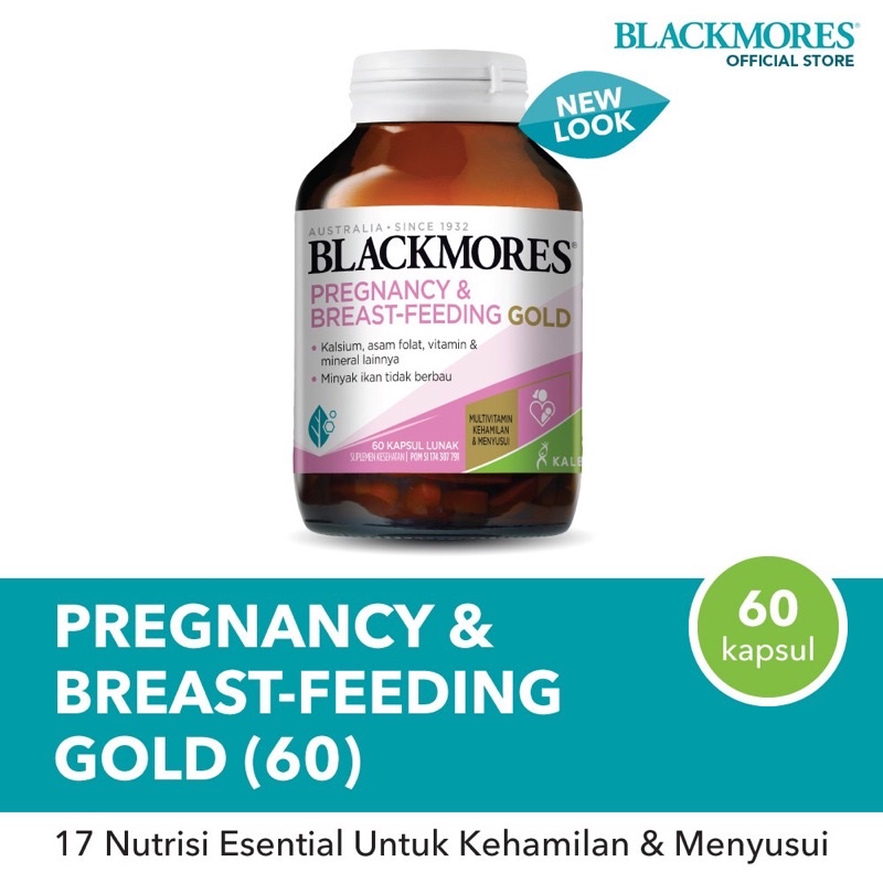 Blackmores pregnancy &amp; breastfeeding gold 60 kapsul | vitamin ibu hamil dan menyusui