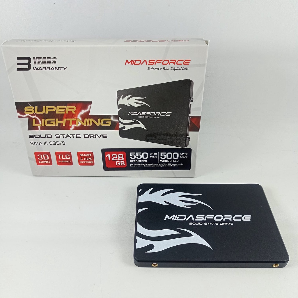 SSD SATA MIDASFORCE 128 GB/SUPER LIGHTNING/SATA III 6 GB/S