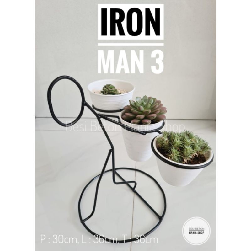 STANDING POT / STANDING POT BESI / RAK KAKTUS / RAK POT BESI / POT BESI / HIASAN DINDING BESI