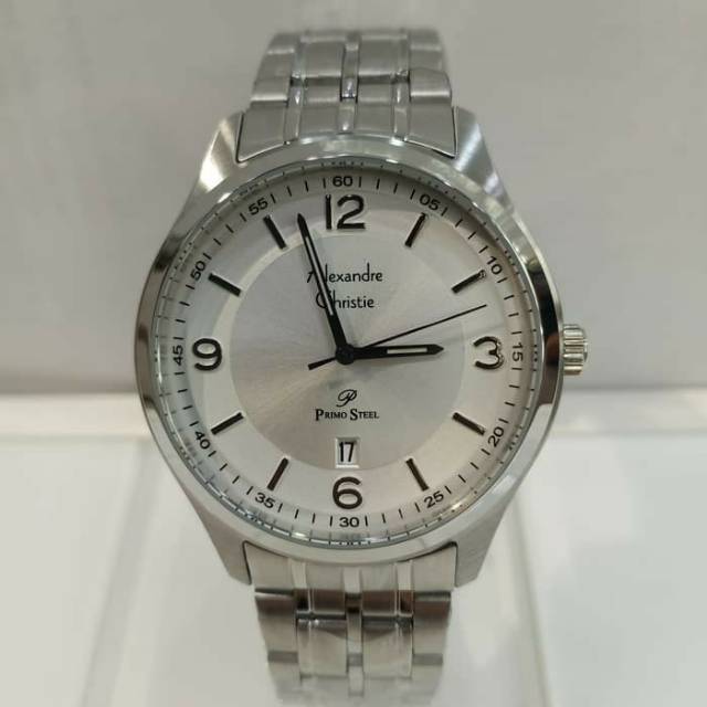 Jam tangan pria  Alexandre Christie 1010md silver