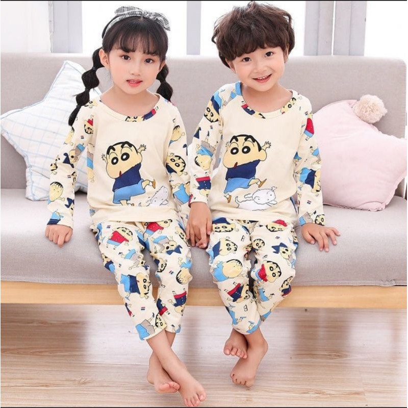 piyama SHINCHAN piyama anak CEWEK COWOK import baju tidur shinchan LUCU