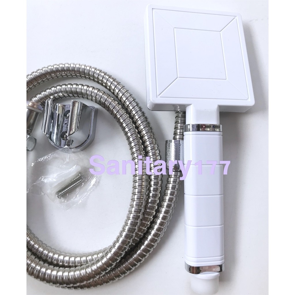 Handshower Segi empat kotak Putih minimalis 305P - Hand shower semprotan mandi  sprayer white /Y4