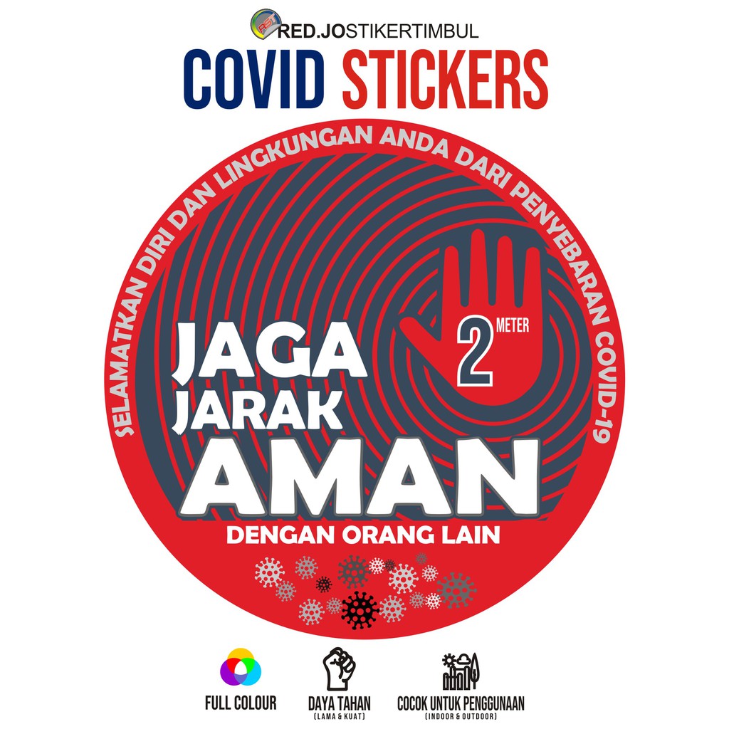 

Stiker JAGA JARAK atau SOCIAL DISTANCING