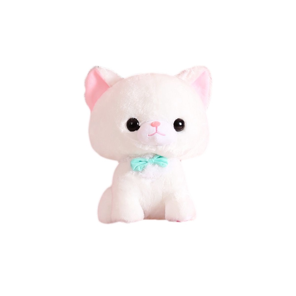 MAINAN BONEKA KUCING CAT FLUFFY WHITE PLUSH IMPOR