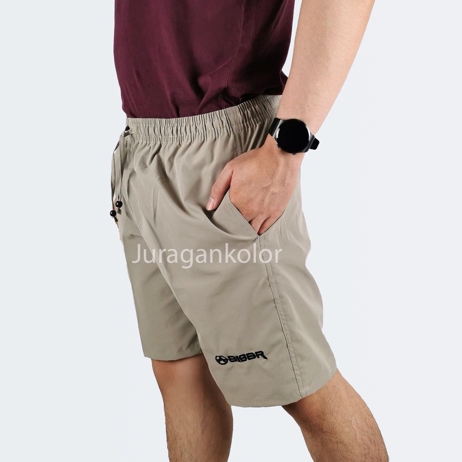 Celana Pendek Pria / Wanita Santai Kolor Bordir Polos -62-BR-1