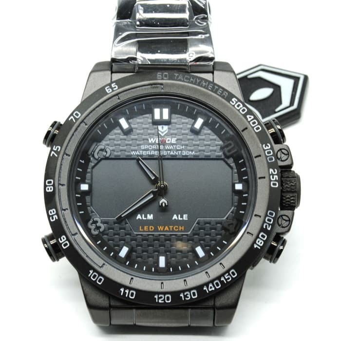 promo jam tangan pria Weide Sport Watch Stainless Steel 30M Water Resistance - WH6102