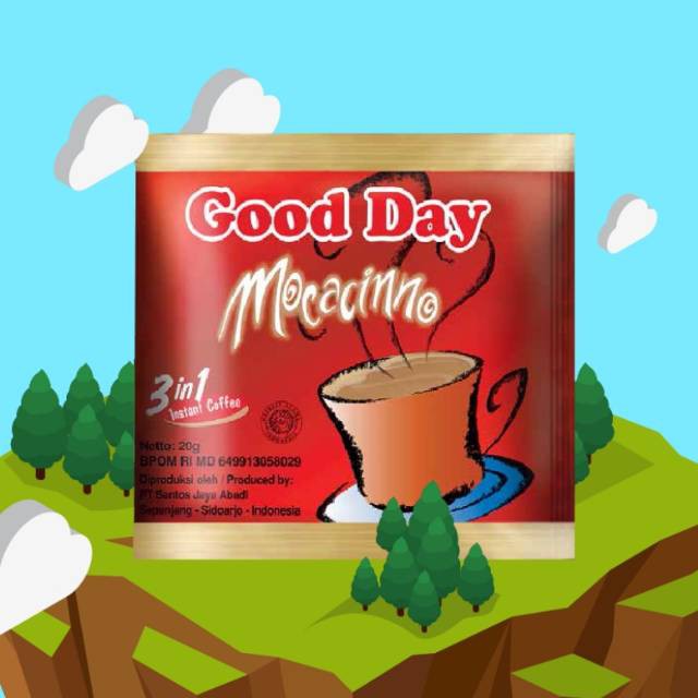 Good Day Mocacinno / Carebian Nut / Coolin / Original / Chococinno / Vanila Latte  10 x 20gr