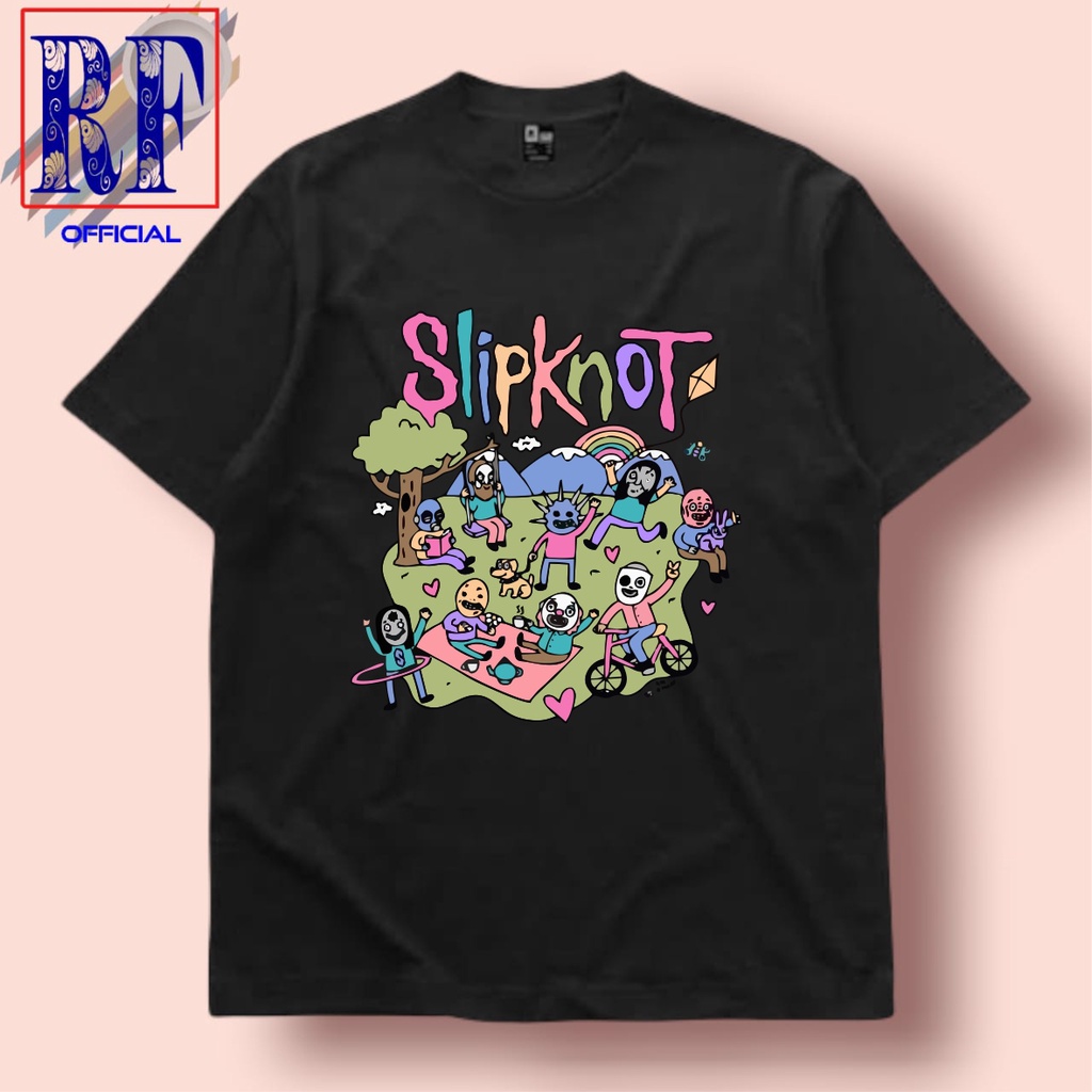 Kaos VINTAGE SLIPKNOT / Baju Band Metal / Kaos OVERSIZE Lokal / rap tee