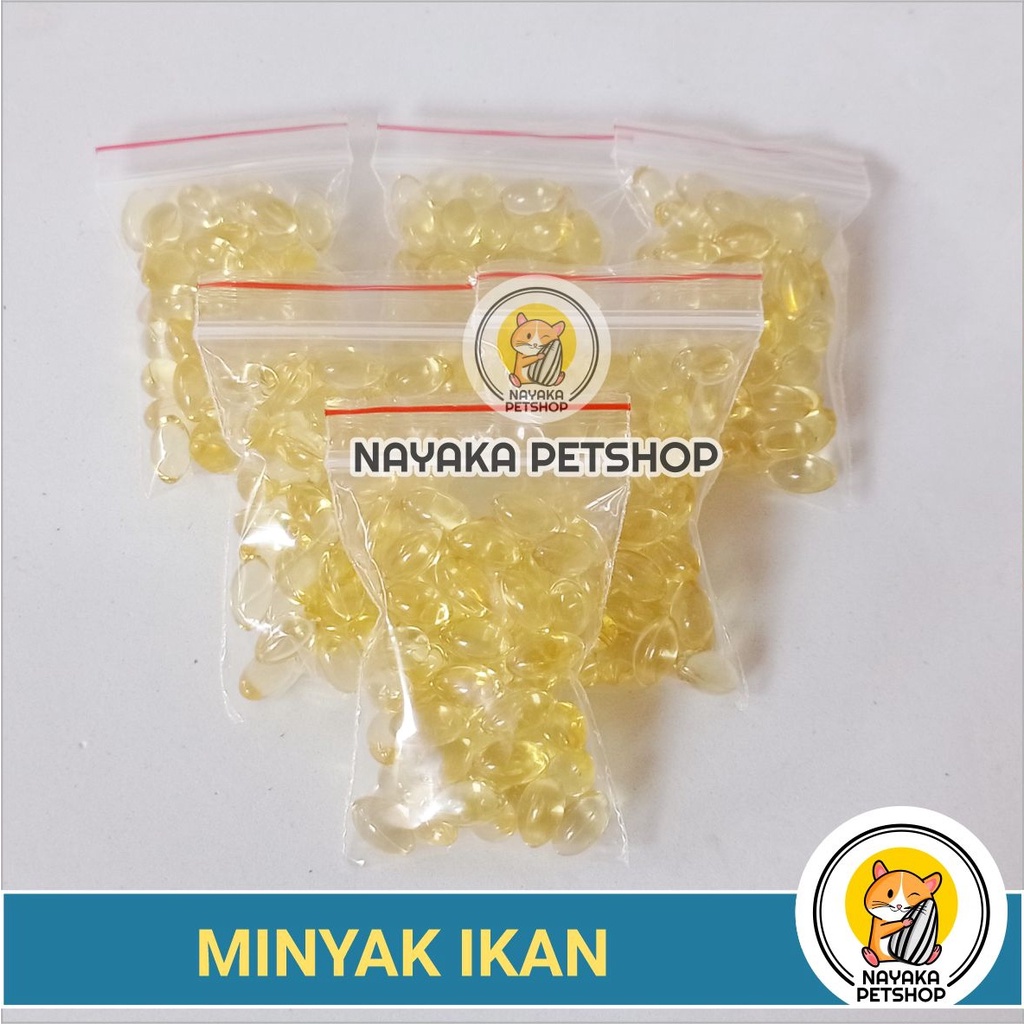 Fish Oil 50 pcs Minyak Ikan Hamster Kucing Kelinci Hewan Vitamin Suplemen Nutrisi