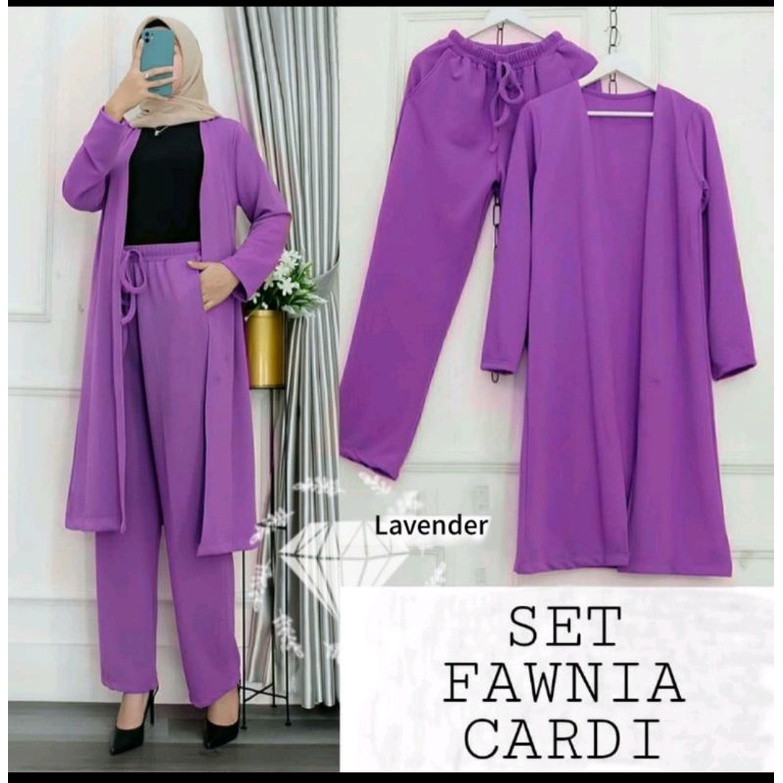 Set FAWNIA CARDIGAN Motif Terbaru Harga Promo Bisa COD