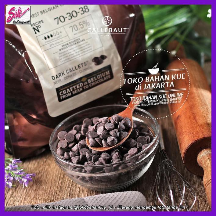

SAKMACOKLAT- CALLEBAUT NOIR DARK COUVERTURE CHOCOLATE 70,5% 100GR COKELAT COIN 7030 -MAKANAN-