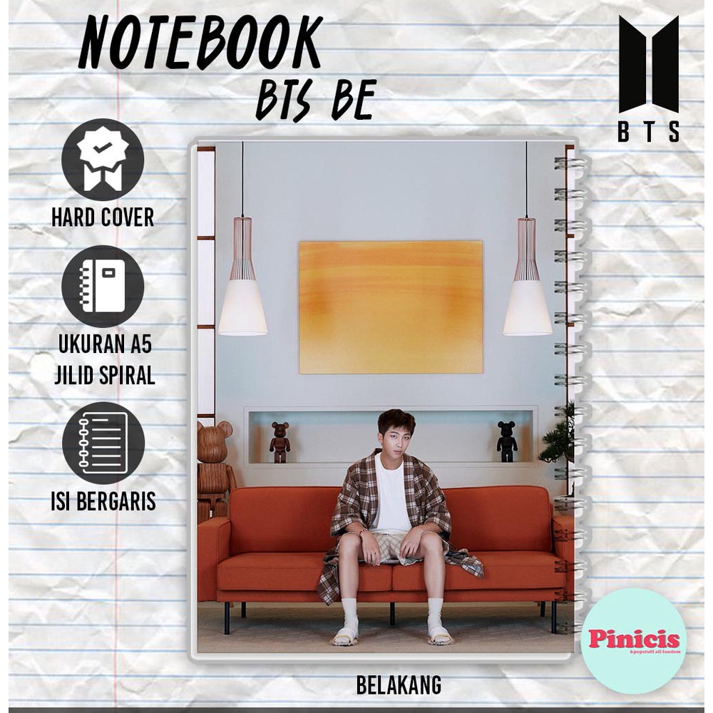 

BTS BE NOTEBOOK / BUKU TULIS kpop RM (bisa bayar ditempat)